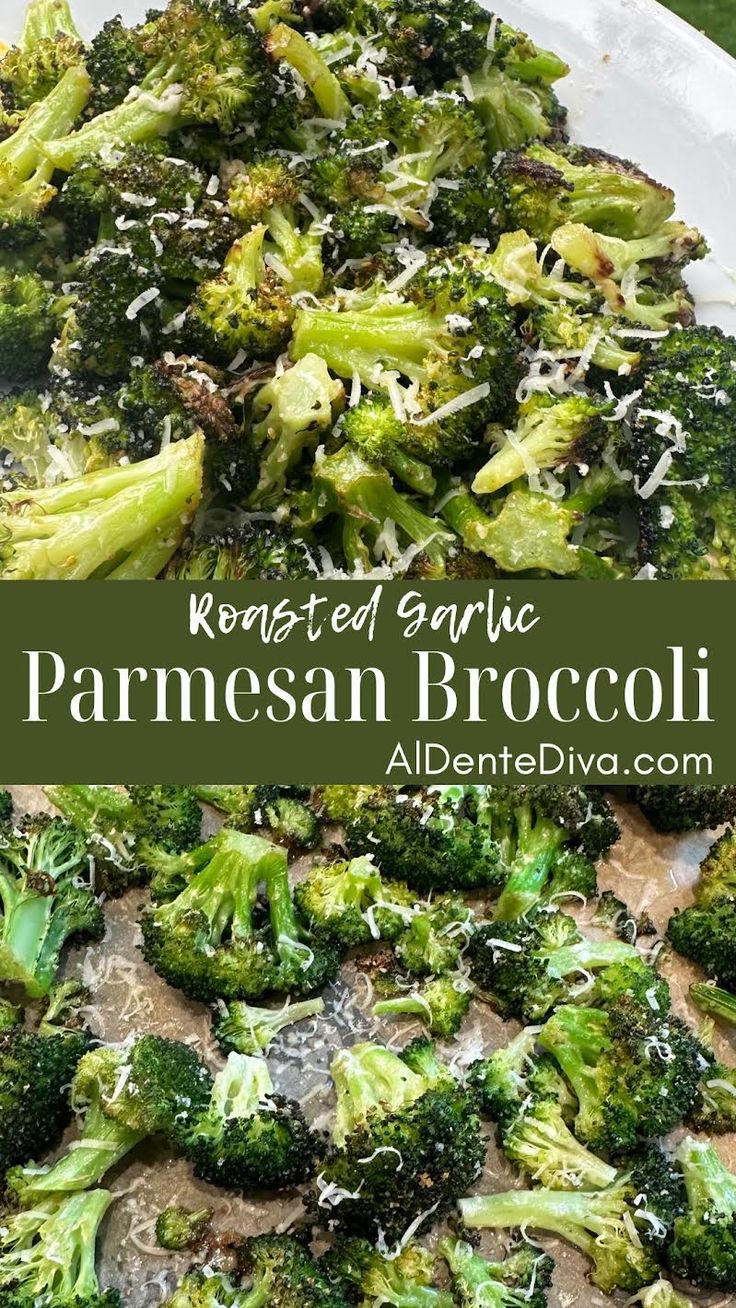 broccoli on a plate with parmesan sprinkles in it