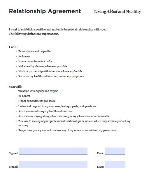 a sample release form for a business agreement