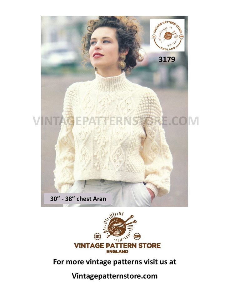 the vintage knitting pattern is shown for women's sweaters and jackets, with an image