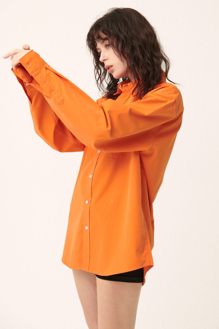 Arden Oversized Shirt (15colors) Oversized Gender-neutral shirt Product Specification 80% Polyester 20% Cotton Professional Clean Only / Do Not Tumble Dry Model's height is 6กว 8กศ (175cm) Bust 31in Waist 23in Hip 34in and wearing M/L Made in Korea Cheap Oversized Orange Shirt, Orange Oversized Shirt, Oversized Cotton Button-up Camp Shirt, Oversized Solid Color Button-up Top, Oversized Multicolor Cotton T-shirt, Neutral Shirt, Sage Color, Lilac Color, Camel Color