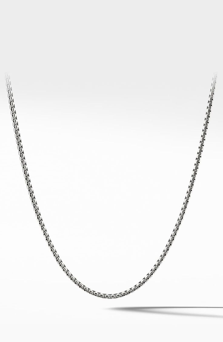 Inspired by classical and original motifs, this chain is meticulously crafted by artisans to be worn alone, layered or complemented by unique pendants. Lobster clasp closure Titanium/sterling silver Made in the USA Classic Polished Chain Necklace As Gift, Classic Chain Necklace With Polished Finish For Gift, Classic Polished Chain Necklace For Gift, Classic Polished Chain Necklace Gift, Classic Chain Necklace With Sterling Silver Oval Link Clasp, Luxury Sterling Silver Jewelry With Rolo Chain, Classic Silver Chain Jewelry, Classic Jewelry With Box And Snake Chain, Classic Jewelry With Oval Link Box Chain