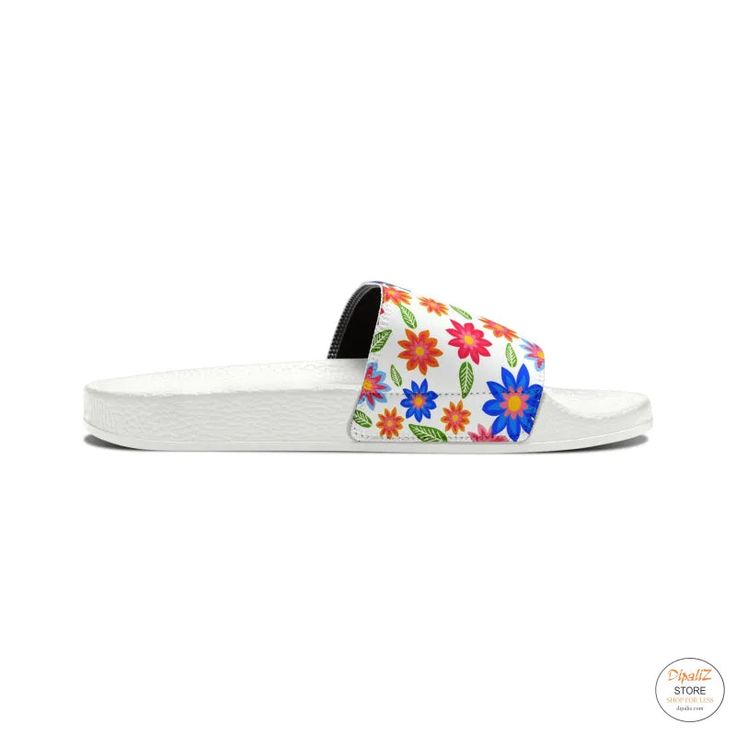 Introducing DipaliZ Floral Women's PU Slide SandalsGet ready to elevate your summer style with our DipaliZ Floral Women's PU Slide Sandals! These personalized slide sandals are the perfect blend of comfort and fashion, designed to keep you looking chic even in the hottest weather.Our sandals feature high-quality PU outsoles that provide durability and support, ensuring long-lasting wear. The edge-to-edge strap customization adds a unique touch to your footwear, with a printed surface that won't Trendy Slip-on Platform Slippers For Summer, Trendy Slip-on Platform Slippers For Vacation, Sport Sandals With Rubber Sole For Spring Vacation, Summer Vacation Sport Sandals With Rubber Sole, Spring Vacation Sport Sandals With Rubber Sole, Trendy Synthetic Flat Heel Sandals, Trendy Flat Heel Synthetic Sandals, Trendy Slip-on Synthetic Slippers, Summer Platform Slippers With Rubber Sole And Round Toe