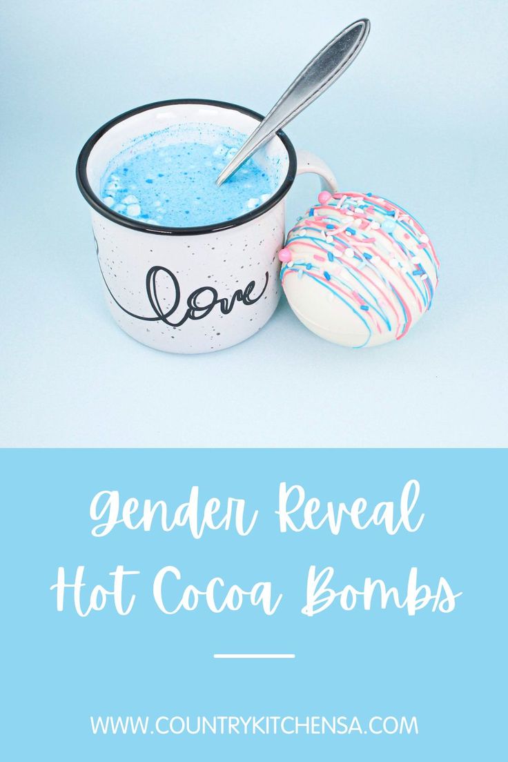 blue hot chocolate bomb Hot Chocolate Gender Reveal, Gender Reveal Dessert, Powdered Food Coloring, Hot Cocoa Bomb, Gluten Free Candy, Shower Desserts, Pink Food Coloring, Gift For Grandparents, Baby Shower Desserts