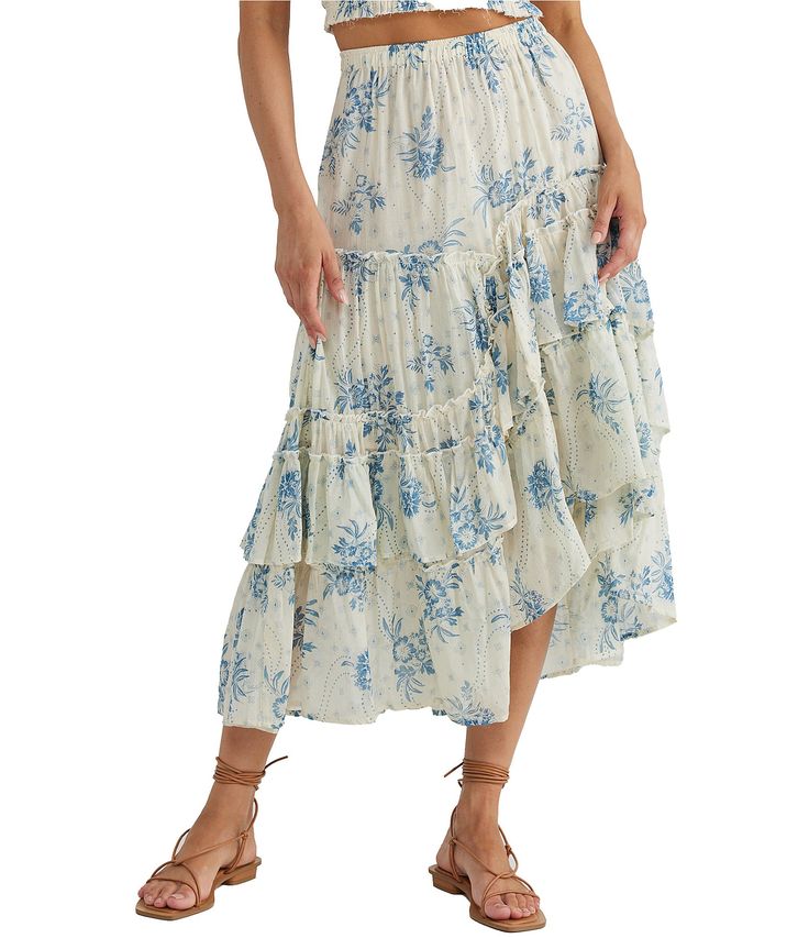 From Talisman&#x2C; this skirt features:Cotton voile fabricationElastic waistbandHigh-low tiered ruffled hemlineRaw edgesPull-on constructionApprox. 25" front length; 37" back lengthCottonMachine wash/line dryImported. Flowy Breezy Maxi Skirt With Ruffles, Breezy Flowy Maxi Skirt With Ruffled Detail, Breezy Flowy Maxi Skirt With Ruffles, Breezy Tiered Flowy Maxi Skirt, Breezy Tiered Ruffle Maxi Skirt, Breezy Ruffled Tiered Maxi Skirt, Breezy Tiered Maxi Skirt With Ruffles, Breezy Ruffled Maxi Skirt, Chic Flowy Tiered Skirt