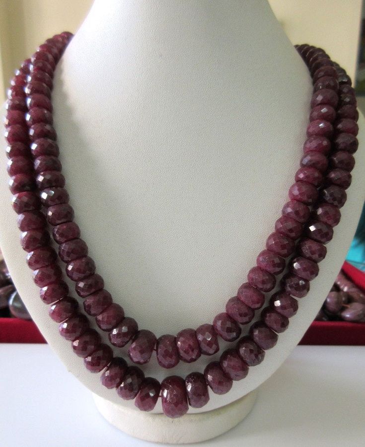 "This listing is for Ruby Bead Necklace, Natural Ruby Faceted Rondelle Beads, 10mm To 16mm Beads, 20 Inch Strand, GDS100. Gemstone : Natural African Ruby Size (mm) : 10-16mm Length (inch) : 20\" , 72 pcs approx Weight (gms) : 150gms Color : Ruby Red (Enhanced) Item Code: GDS100 (Measurements, number of pieces and weight are close to approximation.) 100% Genuine Great quality for making Necklace , Earrings, Bracelet or any other jewelry. My mission is to supply authentic and other wide range of h Jwellary Design, Diy Jewelry Tutorials, Ruby Beads, Beads Jewellery, Pearl Necklaces, Chunky Jewelry, Ancient Jewelry, Star Ruby, Blue Quartz