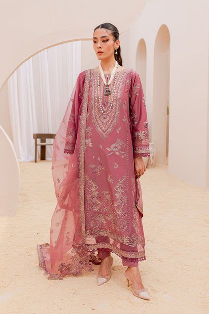 Designer Pink Sharara For Eid, Pink Chanderi Long Sleeve Churidar, Pink Long Sleeve Chanderi Churidar, Pink Sharara For Eid, Pink Long Sleeve Salwar Kameez With Chikankari Embroidery, Semi-stitched Pink Lawn Suit With Dabka Work, Pink Long Sleeve Sharara With Chikankari Embroidery, Pink Long Sleeve Georgette Traditional Wear, Pink Embroidered Lawn Suit