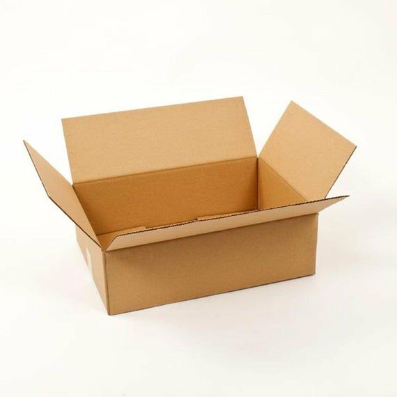 an open cardboard box on a white background