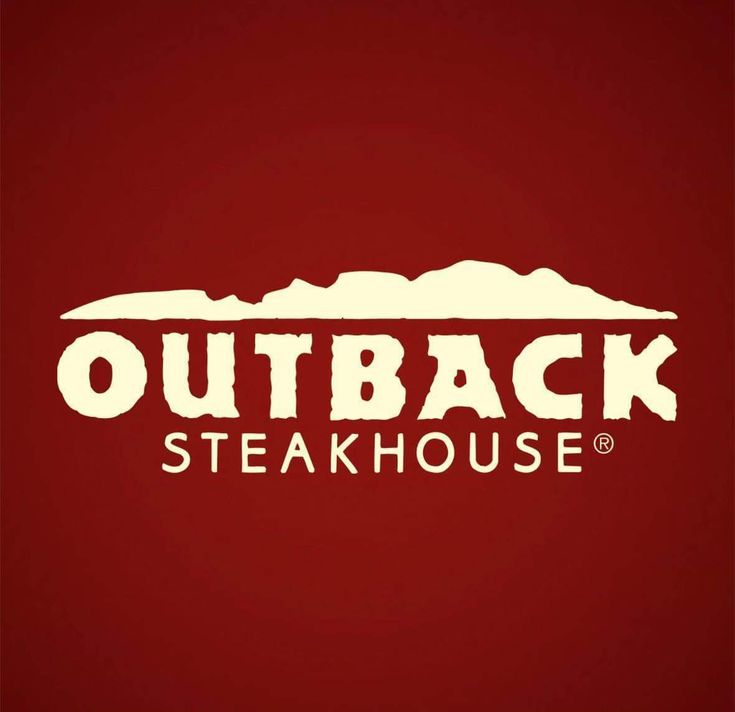 the outback steakhouse logo on a red background