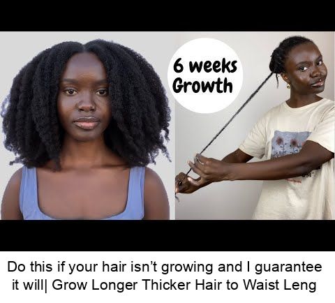 Do this if your hair isn’t growing and I guarantee it will| Grow Longer Thicker Hair to Waist Length How To Grow Long Hair Faster Naturally, How To Grow Healthy Long Hair, How To Grow Your Hair Faster Curly Hair, How To Grow Your Hair Faster Black Hair, How To Grow Long Hair, How To Make Your Hair Grow Faster, Growing Hair Long, Grow Afro Hair Fast, Grow Thicker Hair Naturally