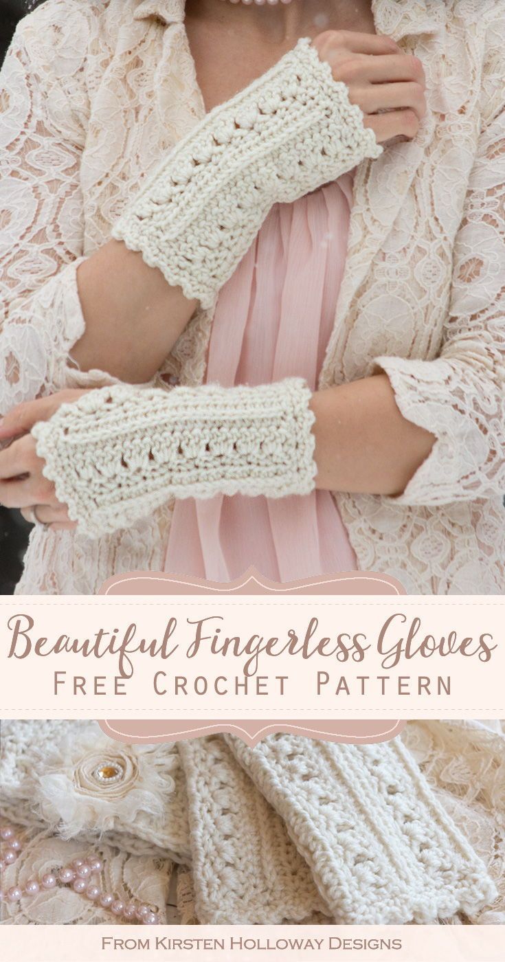 the beautiful fingerless gloves are free crochet pattern