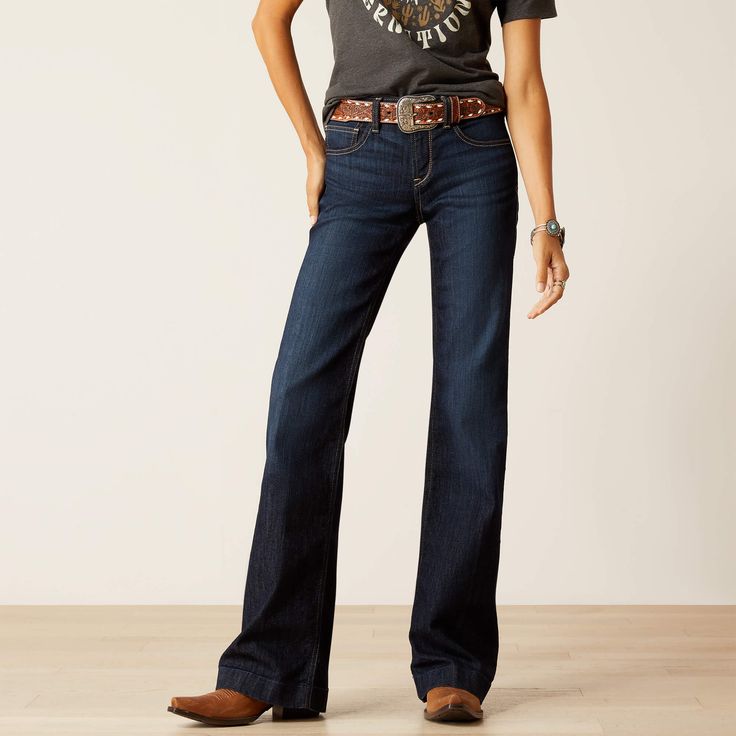 Perfect Rise Ophelia Trouser Everyday Dark Wash Mid-rise Flare Jeans, Dark Wash Pants With Standard Cut Leg For Fall, Dark Wash Pants For Fall With Standard Cut Leg, Dark Wash Pants For Fall, Dark Wash Relaxed Fit Bottoms For Business Casual, Chic Dark Wash Flare Jeans For Everyday, Business Casual Dark Wash Relaxed Bottoms, Classic Full Length Dark Wash Flare Jeans, Chic Dark Wash Standard Cut Jeans