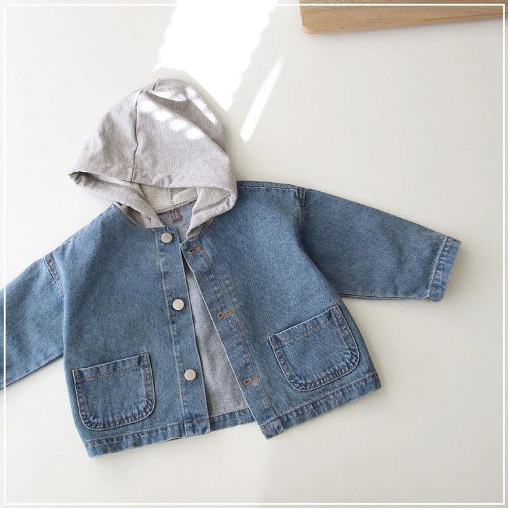 Made from Organic Cotton: An eco-friendly, breathable, and hypoallergenic fabric that’s gentle on delicate skin. Care Instructions: Machine wash on a gentle cycle, tumble dry on low. A Thoughtful Gift: Ideal for birthdays, holidays, or any day you want to make extra special for the little one in your life. Kids Denim Jacket, Hooded Denim Jacket, Kids Denim, Swim Shop, Fashion Line, Accessories Jacket, Summer Sale, Toddler Boys, Outerwear Jackets