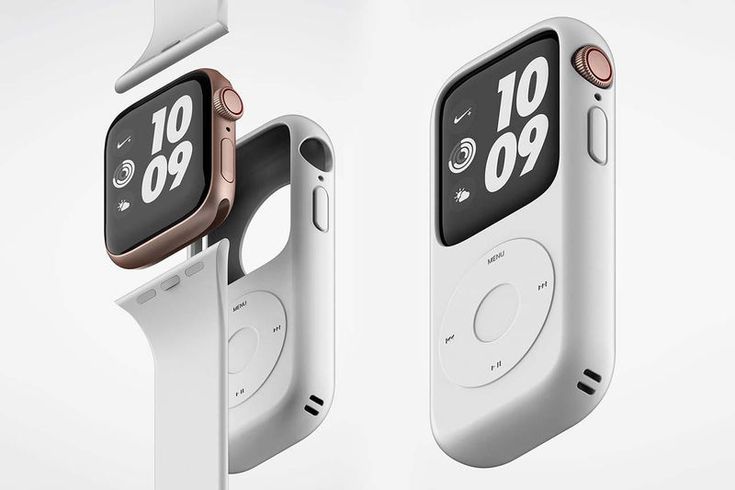 the new apple watch is shown in three different positions, with one showing the time