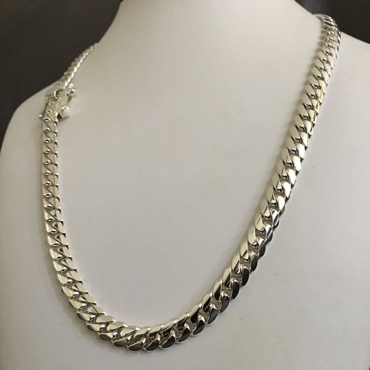 8mm22inchs, 999 pure solid silver hand made cuban link chain . Cuban Link Chain, Cuban Link, Link Chain, Cocoa, Diamond Necklace, Chain Necklace, Hand Made, Pure Products, Chain