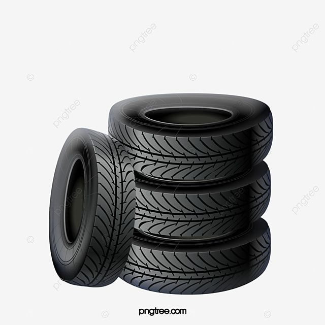 four tires stacked on top of each other