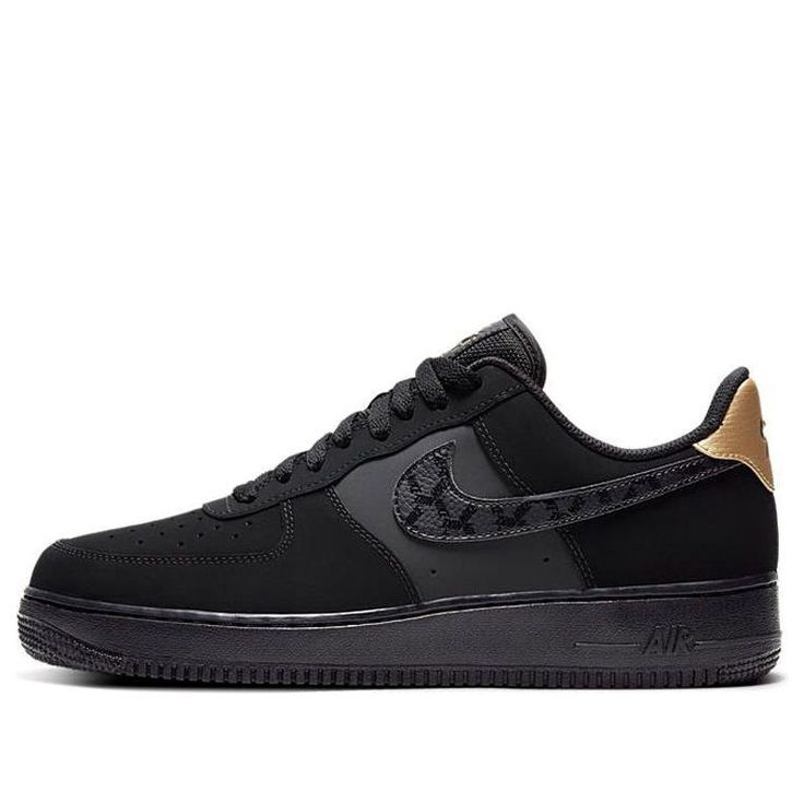 Nike Air Force 1 Black/Gold DH2473-001 (AF1/SNKR/Retro/Skate/Casual) Nike Air Force 1 Black Urban Streetwear, Custom Black Sneakers With Embossed Logo For Sports, Black Nike Air Force 1 With Gum Sole, Nike Air Force 1 Black Urban Style, Nike Air Force 1 Black For Skateboarding, Casual Black Nike Air Force 1 With Gum Sole, Black Custom Sneakers With Gum Sole For Streetwear, Sporty Black Skate Shoes With Embossed Logo, Nike Custom Black Sneakers For Skateboarding