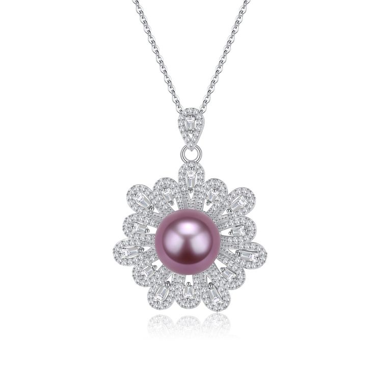 9-10mm Freshwater Pearl Floral Pendant Elevate your style with our 9-10mm Freshwater Pearl Floral Pendant. Delicately crafted, this pendant showcases nature's beauty in a blooming floral design. Each lustrous pearl adds a touch of elegance, making it a captivating accessory. Embrace timeless sophistication with this unique piece that effortlessly complements any outfit for a touch of floral finesse. Material: Freshwater Pearl with sterling silver Necklace Length 40cm with an extension chain of 5 Elegant Pearl Jewelry With Flower Charm, Pearl Chain Jewelry With Flower Pendant, Elegant Pearl Necklace With Flower Charm, Elegant Flower Shaped Pearl Chain Jewelry, Elegant Pearl Necklaces With Flower Charm, Elegant Pearl Flower Necklace, Pearl Necklace With Flower Pendant And Pearl Charm, Elegant Flower Pendant Necklace, Floral Pearl Charm Jewelry