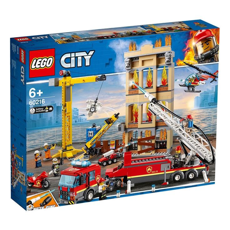 the lego city fire station is in its box