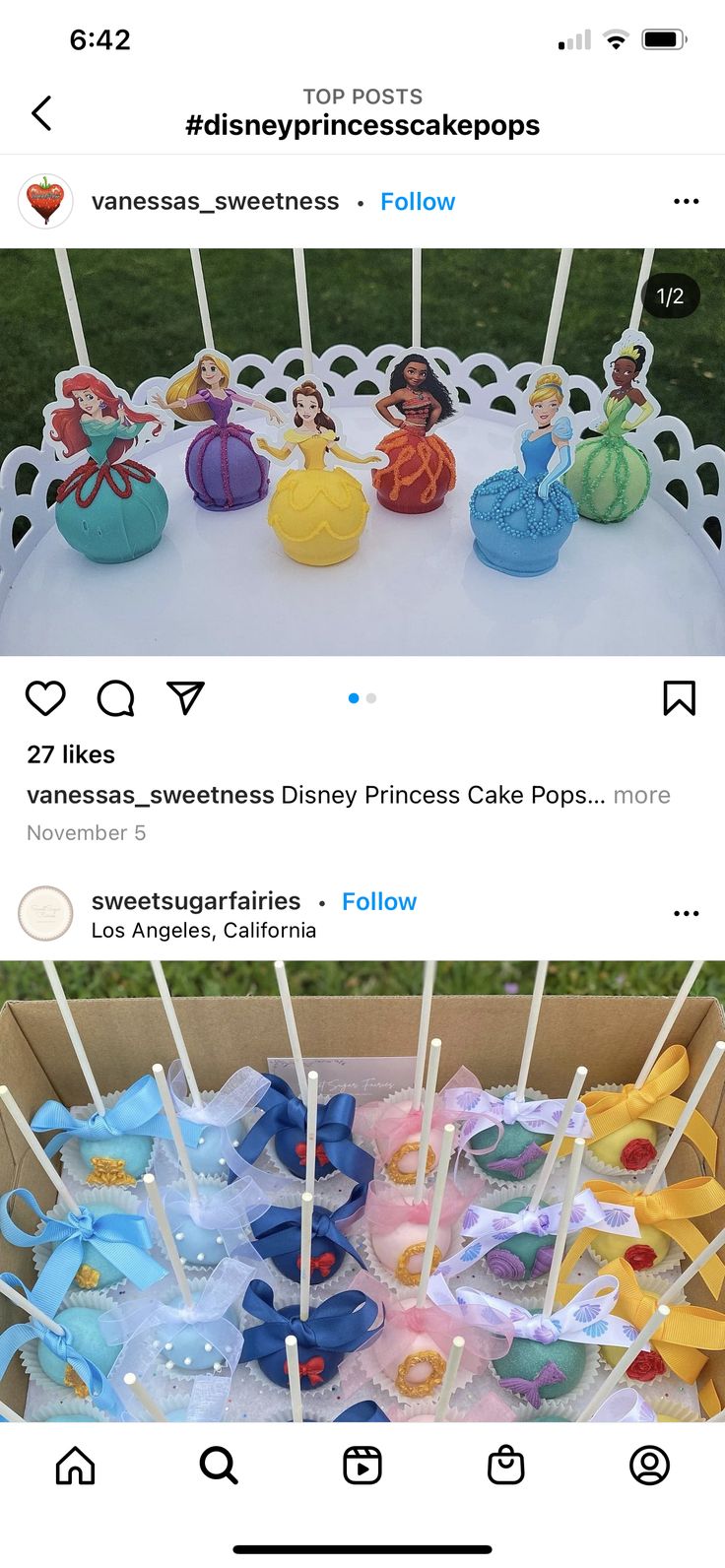 an image of disney princess cake pops on twitter