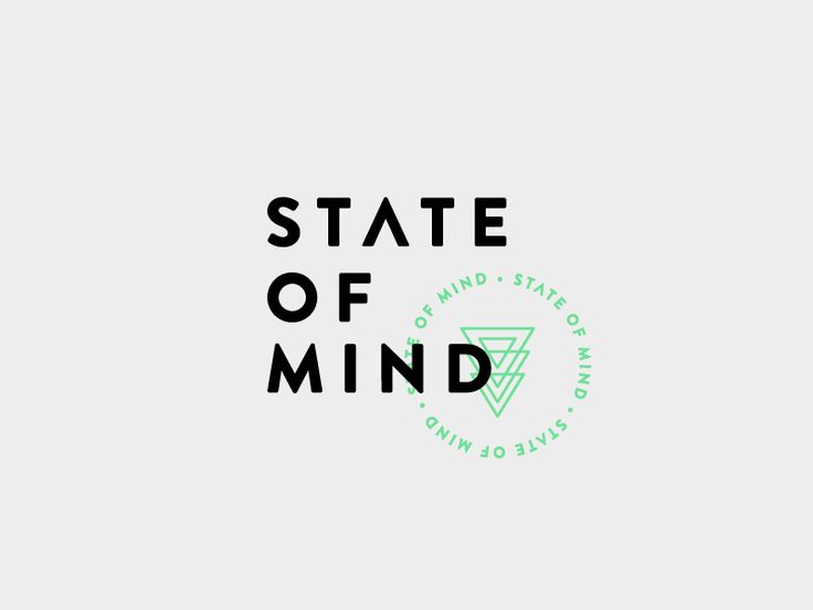 the state of mind logo in black and green