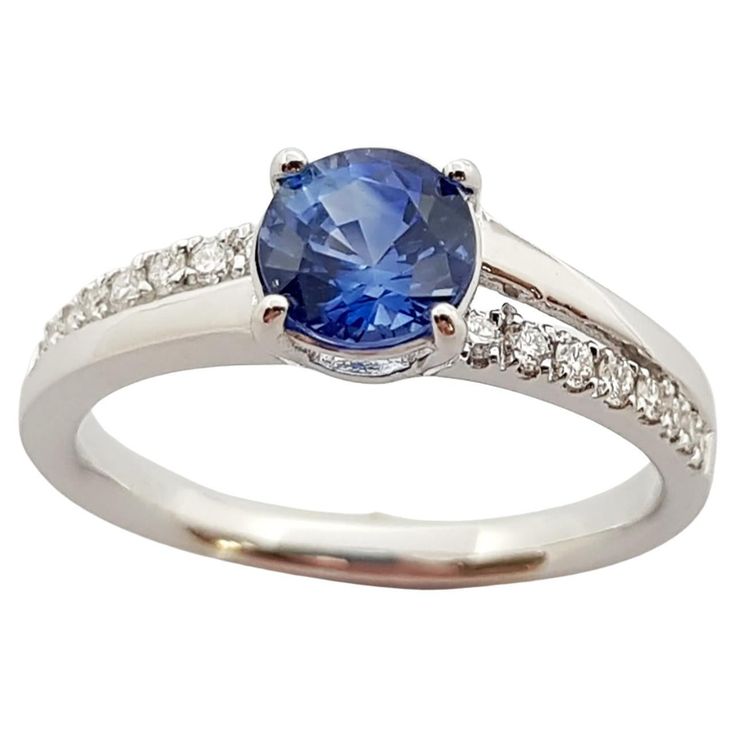 Blue Sapphire 1.07 carats with Diamond 0.16 carat Ring set in 18 Karat White Gold Settings Width: 0.6 cm Length: 0.6 cm Ring Size: 54 Total Weight: 3.25 grams "We first opened doors in 1980 when it was then situated in the vicinity of the Victory Monument; a small and modest storefront with a couple of counters. From its humble beginnings to where it stands today, our company has proven its abilities as a jeweler. Since the beginning, we have been supplying fine quality pieces to dealers, wholes Solitaire Engagement Ring Settings, Diamond Sapphire Engagement Ring, Modern Engagement Rings, Contemporary Ring, Blue Sapphire Diamond, Diamond Ring Settings, Diamond Engagement Ring Set, Beautiful Engagement Rings, White Gold Engagement