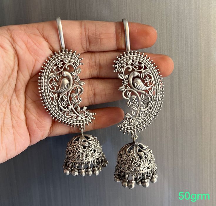 Excited to share the latest addition to my #etsy shop: 925 Solid silver Stud Peacock Design Jhumki earrings, Antique Black silver earring jewelry, stud Silver earrings handmade fashion Jewelry https://etsy.me/3tzbG0V #silver #anniversary #valentinesday #lovefriendship Traditional Silver Earrings, Antique Silver Jewelry Indian, Silver Jwellary, Silver Jewelry Indian, Personalized Silver Jewelry, Earring Tops, Designer Silver Jewellery, Silver Jewellery Online, Antique Jewellery Designs