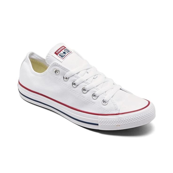 Classic, all-American style and comfort combine in the Converse Chuck Taylor® All Star® Ox. The soft canvas upper comes in a variety of colors for a versatile look..Converse women's sneakers.Lace-up style.Vulcanized outsole.Style No. W7652.Women's athletic footwear from Finish Line.Canvas upper; Rubber outsole Converse Cotton Sneakers With Vulcanized Sole, Converse Sporty Sneakers For Everyday, Sporty Converse Sneakers For Everyday, Sporty Everyday Converse Sneakers, White Casual Canvas Shoes With Vulcanized Sole, Casual White Canvas Shoes With Vulcanized Sole, White Cotton Canvas Shoes With Vulcanized Sole, Comfortable White Canvas Shoes With Laces, Converse Cotton Canvas Shoes With Vulcanized Sole