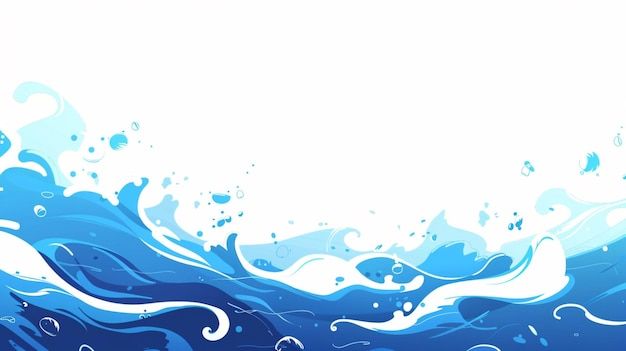 an abstract blue and white background with waves