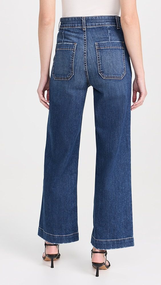 ASKK NY Sailor Pants | Shopbop Sailor Jean, Indigo Linen, Sailor Pants, Pleated Pants, Straight Pants, Winter White, Stretch Jeans, Wide Leg Jeans, Stretch Denim