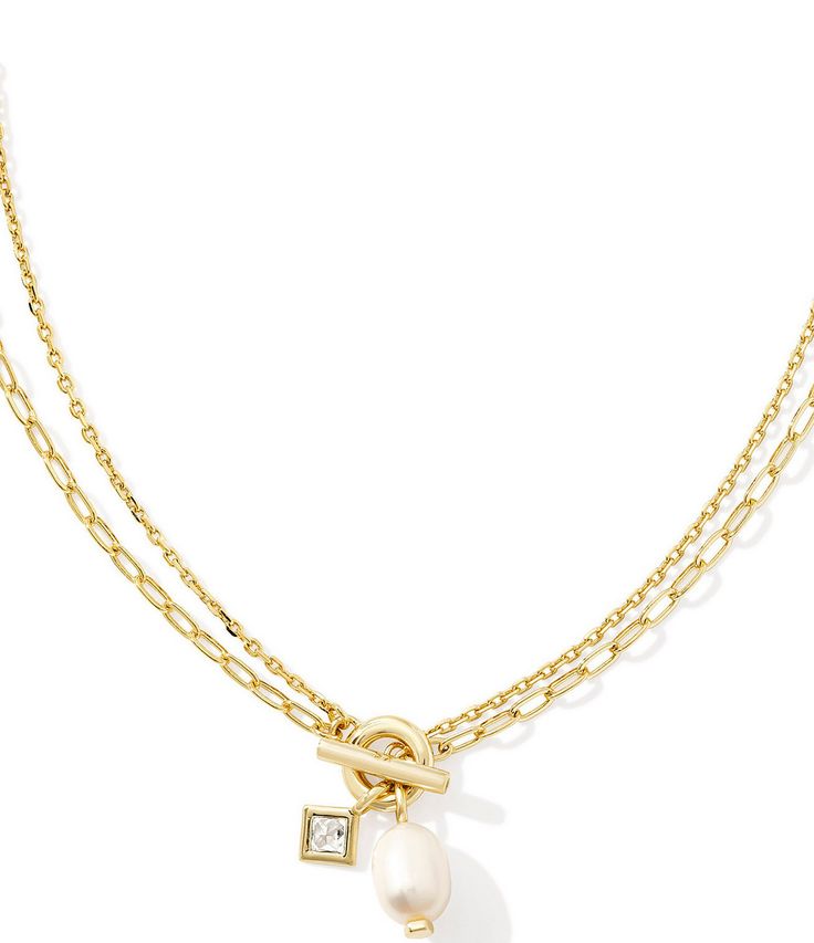 From Kendra Scott&#x2C; this necklace features:Short multi-strand necklace14K gold-plated or rhodium-plated brassToggle closureApprox. 17'' lengthsImported. Elegant Gold-tone Double Chain Layered Necklace, Elegant Yellow Gold Multi-strand Layered Necklace, Elegant Layered Yellow Gold Jewelry, Gold-tone Double Strand Jewelry For Layering, Gold-tone Double Strand Layered Necklace, Gold-tone Double Strand Layered Necklace Gift, Gold-tone Double Strand Layered Necklace For Gift, Elegant Double Strand Gold-tone Necklaces, Elegant Gold-tone Double Strand Necklaces