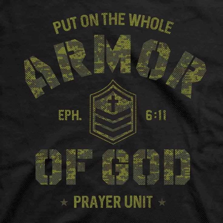 Armor Camo™ There’s a battle raging against anyone who has chosen to follow Jesus. The enemy doesn’t want His message of hope and peace to spread. But, as followers of Christ, using the weapons of our warfare and our ability to stand against the darkness is powerful. Ephesians 6:11 says, “Put on the full armor of God, so that you can take your stand against the devil's schemes.” With this Kerusso T-shirt, you will have a constant reminder that God is with you and you don’t need to fear. You can Whole Armor Of God, Ephesians 6 11, Christian Shirts Designs, Church Shirt, Falls Creek, Christian Designs, Message Of Hope, Armor Of God, Christian T Shirt