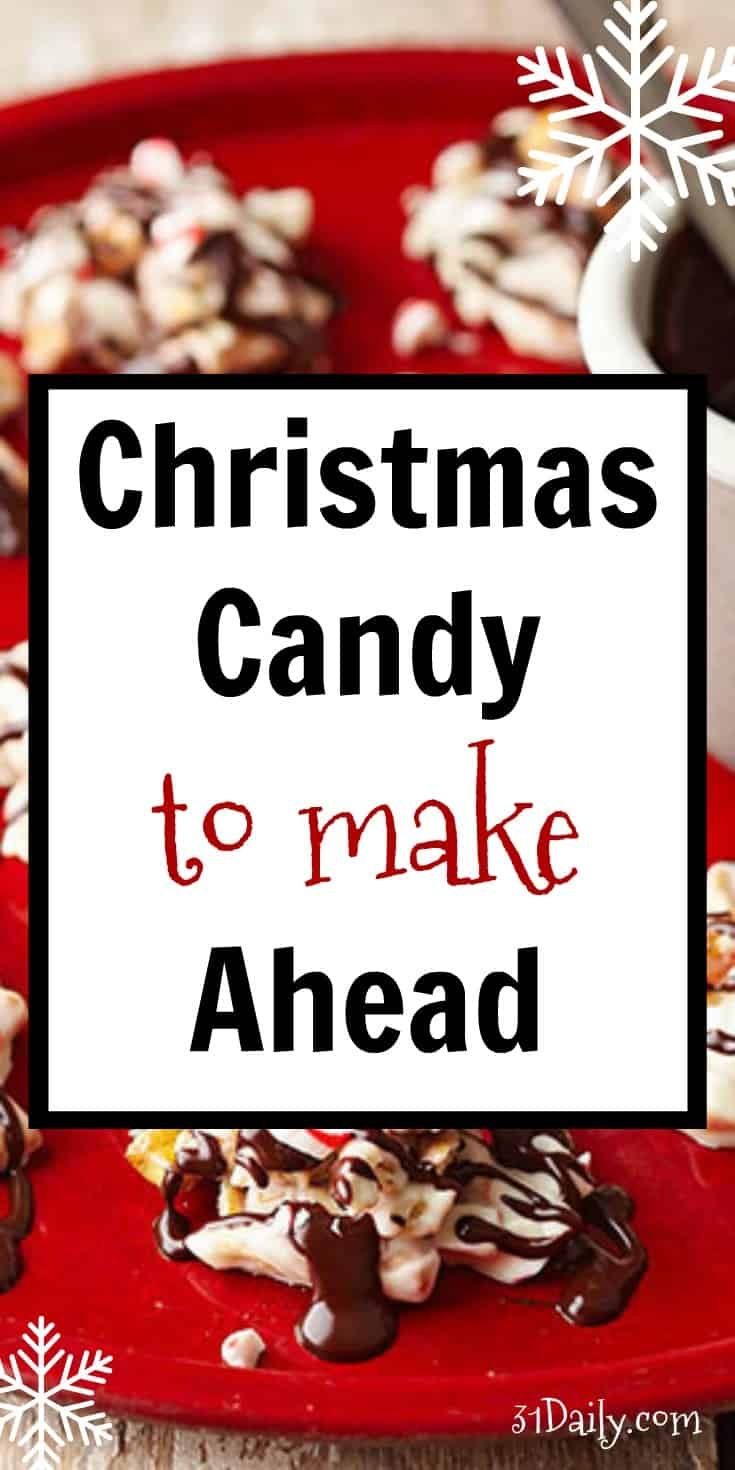 christmas candy to make ahead on a red plate