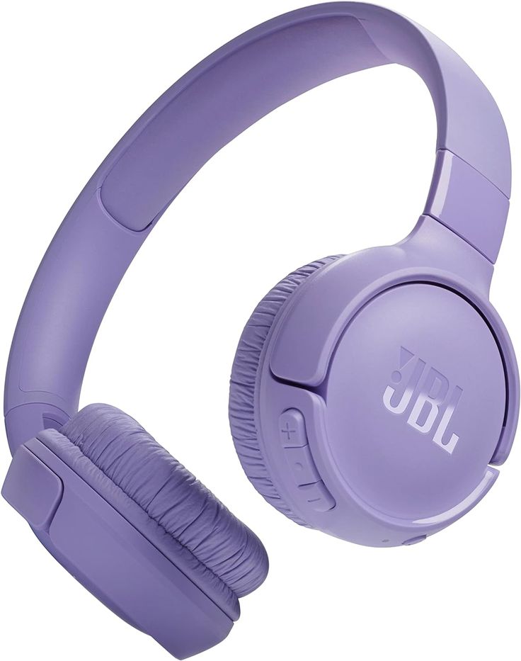 the jbl headphones are purple in color