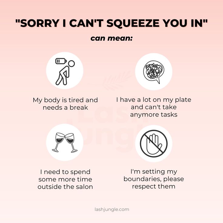 a pink background with different types of signs and words that say sorry, i can't squeeze you in