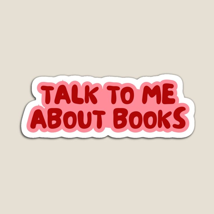 talk to me about books sticker