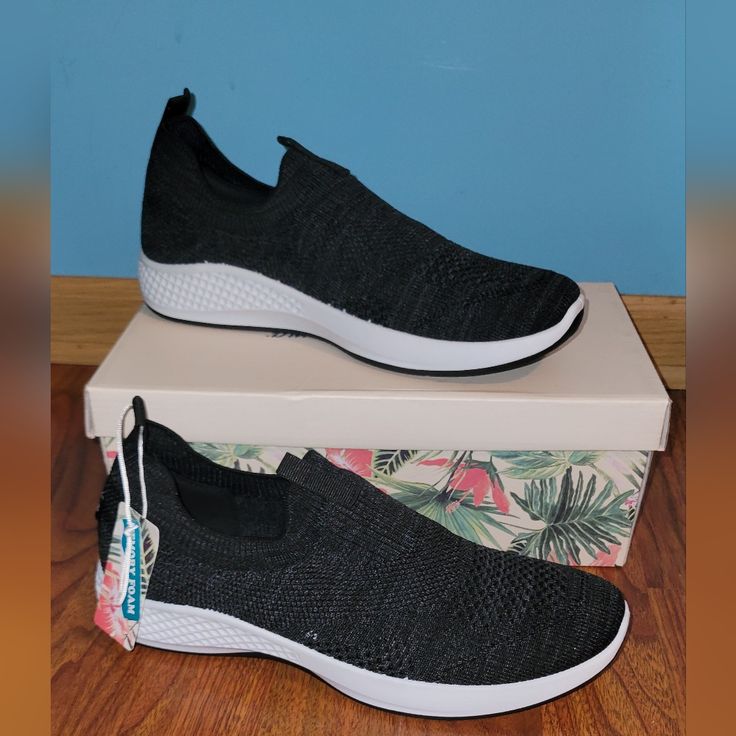 Create A Bundle Of 2 Or More Items For A Offer + Discounted Shipping! Black Slip-on Sneakers With Arch Support, Black Casual Slip-on Sneakers With Arch Support, Casual Black Slip-on Sneakers With Arch Support, Comfortable Black Slip-on Sneakers With Arch Support, On Sneakers, Tommy Bahama, Slip On Sneakers, Womens Shoes Sneakers, Black Gray