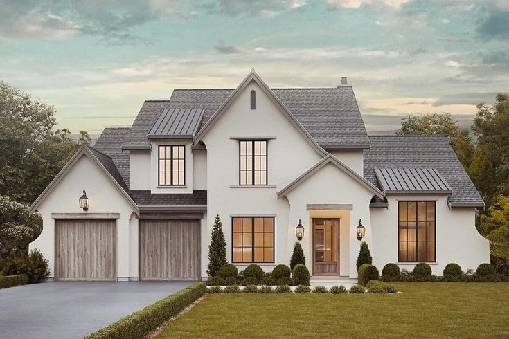 this is an artist's rendering of a two - story house