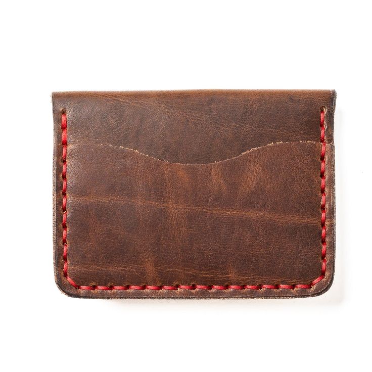 Modern aesthetics meets old-school style in this Leather Wallet.When you slip our 5 Card Wallet into your pocket, it almost feels like nothing is there. Your wallet will gather compliments from friends and earn patina the more you use it. From the intoxicating leather aroma to our attention to detail it will be hard to put this wallet down.Our full-grain leather means your wallet will develop character and patina. We hand-sew this wallet with thick Tiger Thread so it will never unravel or come a Weekend Diy Projects, Horween Chromexcel, Fun Wallets, Horween Leather, Front Pocket Wallet, Family Picnic, School Style, Pocket Wallet, Credit Card Wallet