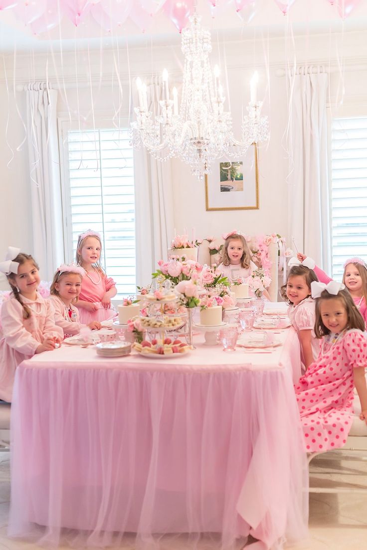 Blakely's Princess Tea Party 5th Birthday! | Pizzazzerie Tea Party 5th Birthday, Girls Tea Party Birthday, Princess Tea Party Birthday, Princess Party Cake, Pink Tea Party, Royal Tea Parties, Kids Tea Party, Girly Birthday Party, Princess Party Decorations