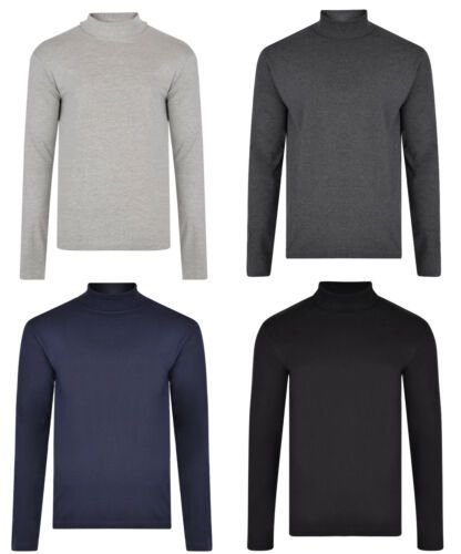 Top Rated MENS ROLL NECK LONG SLEEVE COTTON POLO TURTLE NECK UK SIZES M,L,XL,XXL,XXXL NEW, Mens Shirts Slim Fit High Neck Winter Tops, Winter Long Sleeve T-shirt With Ribbed Cuffs, Winter Slim Fit High Neck Tops, Winter High Neck Slim Fit Tops, Fitted Casual Winter T-shirt, Fitted Cotton Turtleneck Top, Fitted Funnel Neck Cotton Tops, Fitted Cotton Funnel Neck Top, Fitted Cotton Top With Funnel Neck