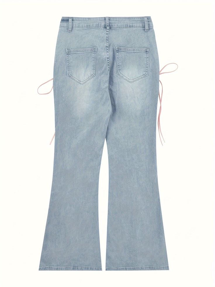 Material:DenimComposition:80% Polyester,20% RayonLength:Long lengthDetails:Raw HemPatterned:Solid colorSuitable types:Slim FitSheer:NoFabric:Slight StretchType:Flare LegPant Length:Long lengthSeasons:All-seasonCare Instructions:Machine wash or professional dry cleanStyle:CasualOccasion:Going OutFit Type:SkinnyWaistline:High WaistPrinting Type:No PrintingWeaving Method:WovenItem ID:VD47113 There maybe 1-2 cm deviation in different sizes, locations and stretch of fabrics. Size chart is for referen Washed Denim Blue Cropped Flare Jeans, Denim Blue Washed Cropped Flare Jeans, Summer Washed Blue Rigid Denim Flare Jeans, Spring Washed Blue Flare Jeans With Five Pockets, Spring Rigid Denim Pants With Frayed Hem, Spring Flare Jeans For Streetwear, Summer Denim Blue Flare Jeans With Five Pockets, Light Wash Flare Jeans For Streetwear In Spring, Mid-rise Washed Blue Flare Jeans For Streetwear