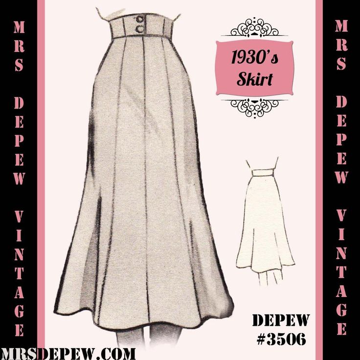 a dress pattern for women's 1950's skirts