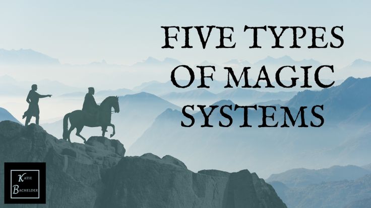 the five types of magic systems on top of a mountain with mountains in the background