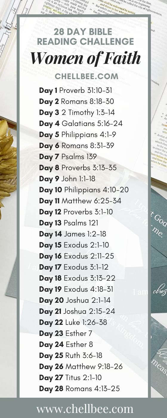 the daily bible reading challenge for women of faith is shown with gold flowers and books