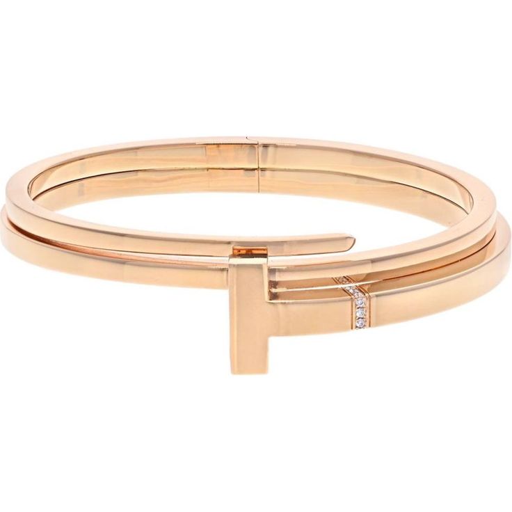 Tiffany & Co. 18K Yellow Gold T Diamond Square Double Wrap Bracelet The Letter T, Tiffany T, Double Wrap Bracelet, Perfect Gif, Tiffany And Co, Letter T, Estate Jewelry, Tiffany & Co., Timeless Beauty