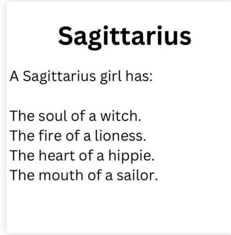 the sagittarius girl has