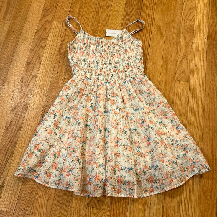 American Eagle Orange Flower Dress Size Xs With Tags Never Worn Spring Midi Mini Dress With Ditsy Floral Print, Spring Mini Dress With Ditsy Floral Print, Ditsy Floral Print Sundress For Brunch, Cute Sundress With Ditsy Floral Print For Garden Party, Cute Ditsy Floral Print Sundress For Garden Party, Cute Ditsy Floral Sundress For Garden Party, Spring Ditsy Floral Print Dress, Casual Floral Print Sundress, White Ditsy Floral Print Dress For Spring