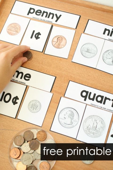 Teaching Money-Free printable coin identification activities Coins Kindergarten, Teaching Coins, Coin Identification, Money Kindergarten, Coin Sorting, Learning Money, Teaching Money, Money Activities, Money Math