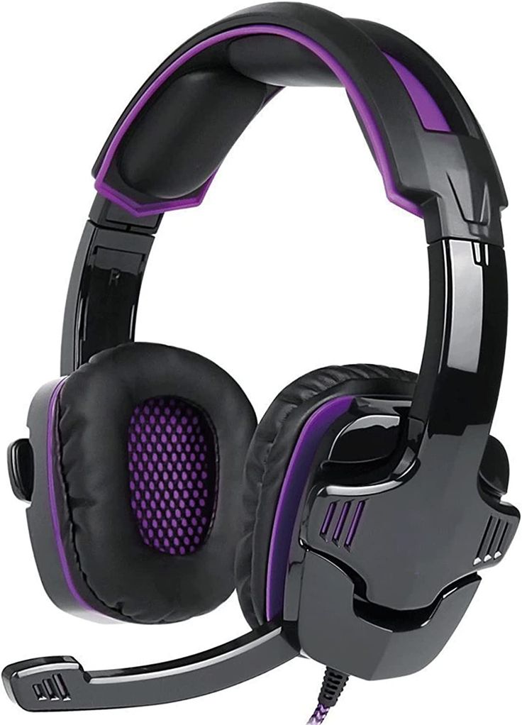 a pair of gaming headset with microphone and headphones on top of each other