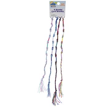 a package of multicolored beads with tassels